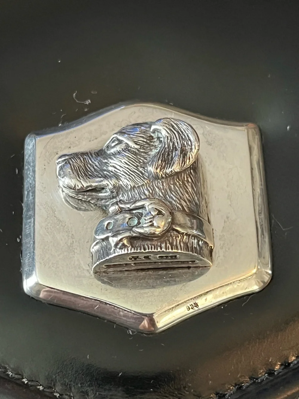 BARRY KIESELSTEIN-CORD - 925 STERLING SILVER LABRADOR CHARM SHOULDER BAG 1989